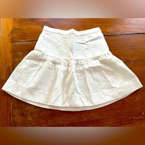 J crew, size 00, white textured skirt, never worn, falls above knee.